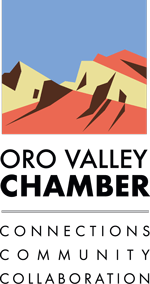 The ORO Valley Chamber of Commerce logo, with the slogan "Connections, Community, Collaboration" underneath it
