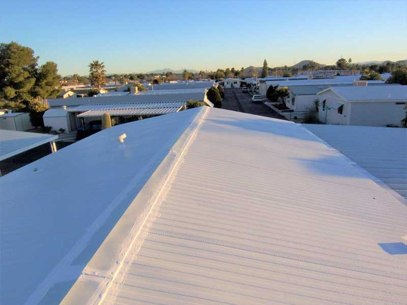 A foma over metal roof in Arizona installed by 1 by 1 Roof & Solar