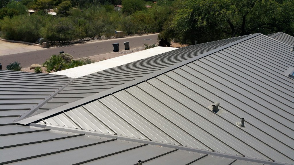 A metal roof in Arizona installed by 1 by 1 Roof & Solar